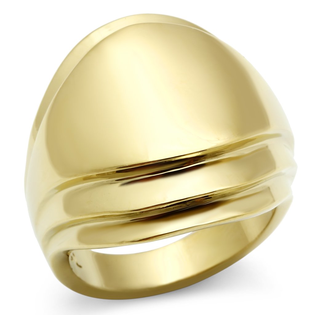 JCE286 IP Gold(Ion Plating) Brass Ring with No Stone