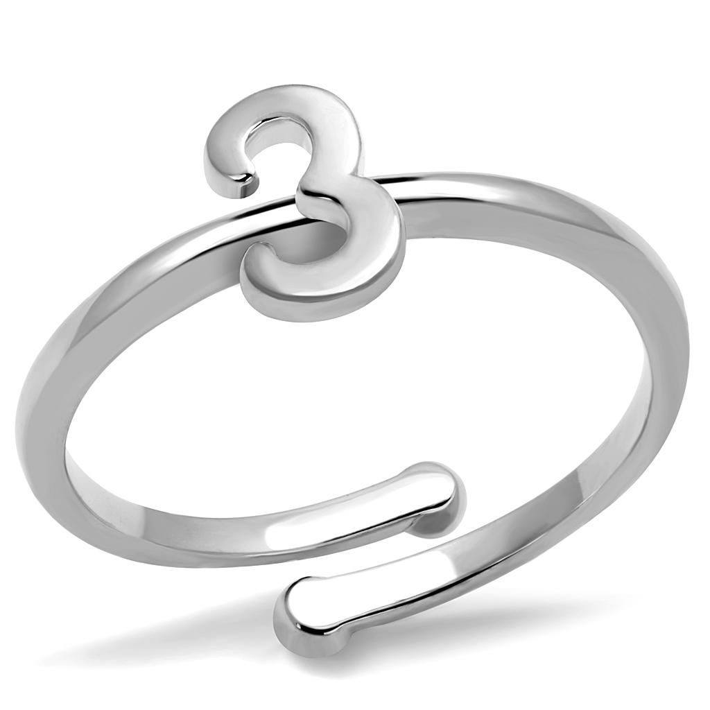 JCE4021 Rhodium Brass Ring with No Stone