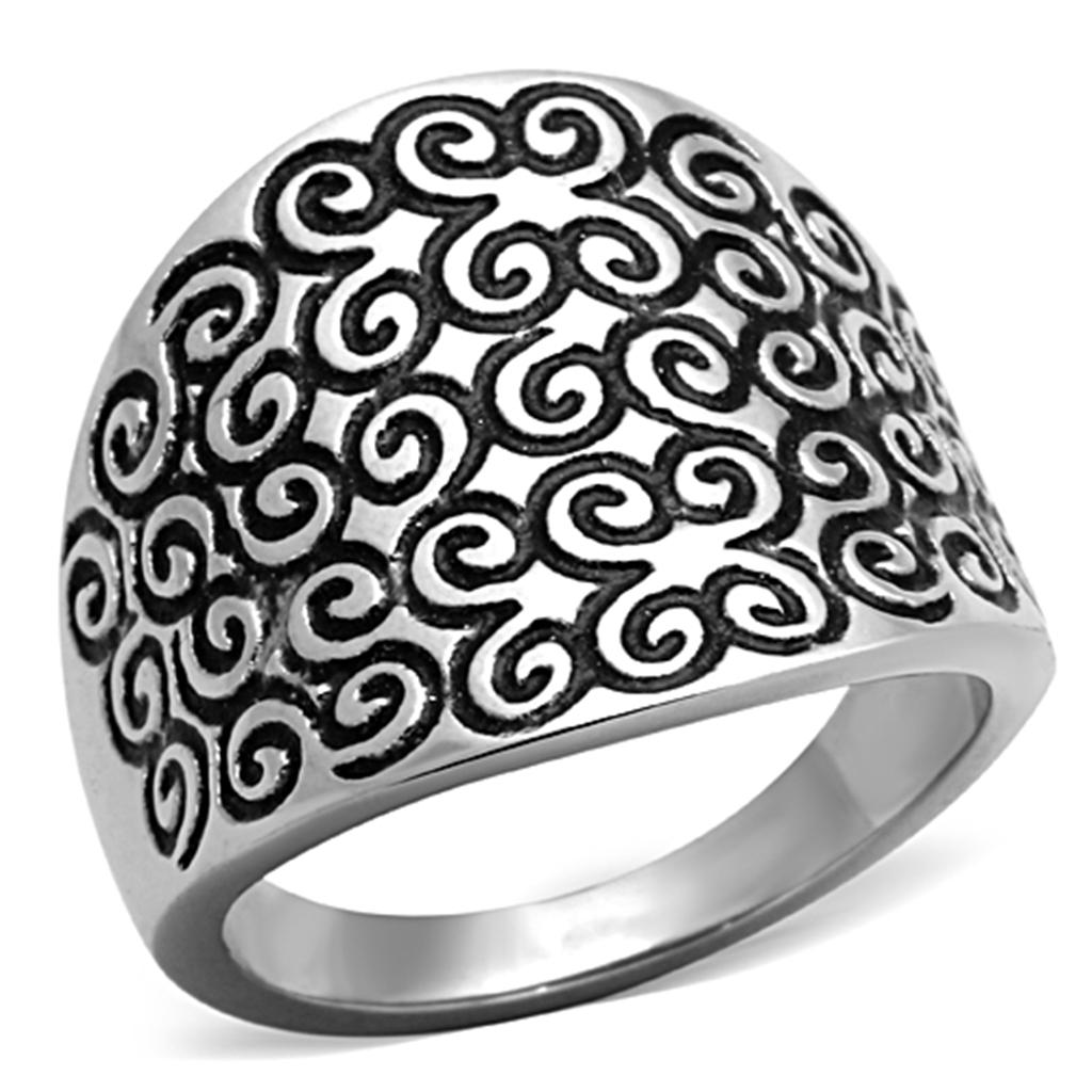 JCE1329 High polished (no plating) Stainless Steel Ring with No Stone