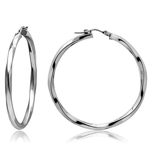 JCE420 High polished (no plating) Stainless Steel Earrings with No Stone
